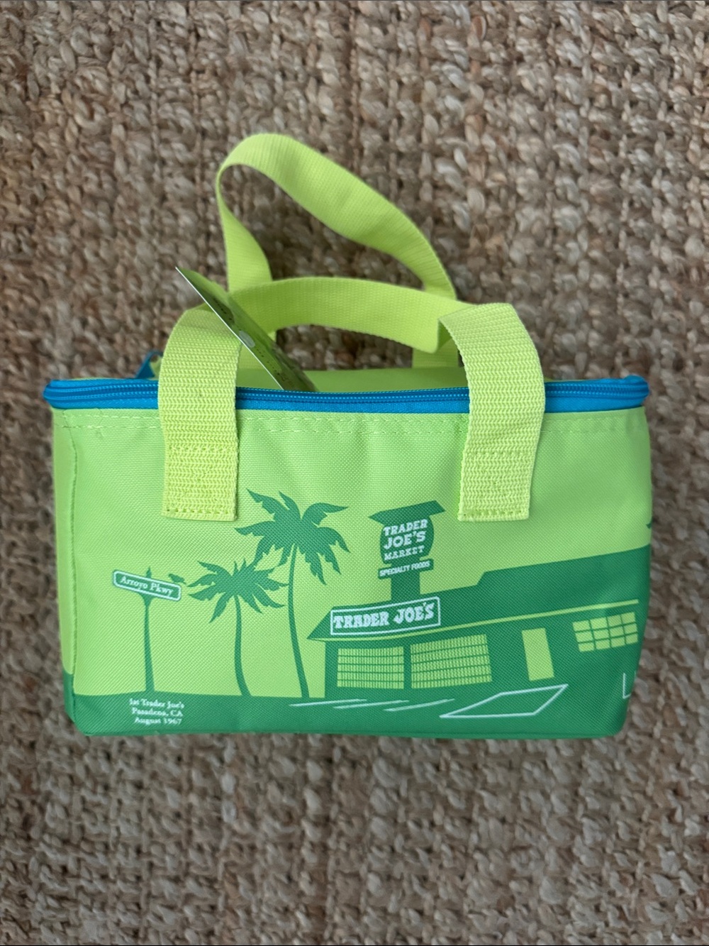 Trader Joe’s Lime Green Mini Tote - Insulated cooler